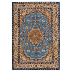 Isfahan-Teppich aus der Mitte des 20. Jahrhunderts mit Highlights aus Seide ( 3'6" x 5'2" - 107 x 158)