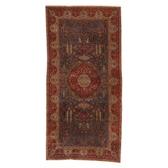 Antique Persian Isfahan Rug, Schwarzenberg Paradise Park Safavid Carpet