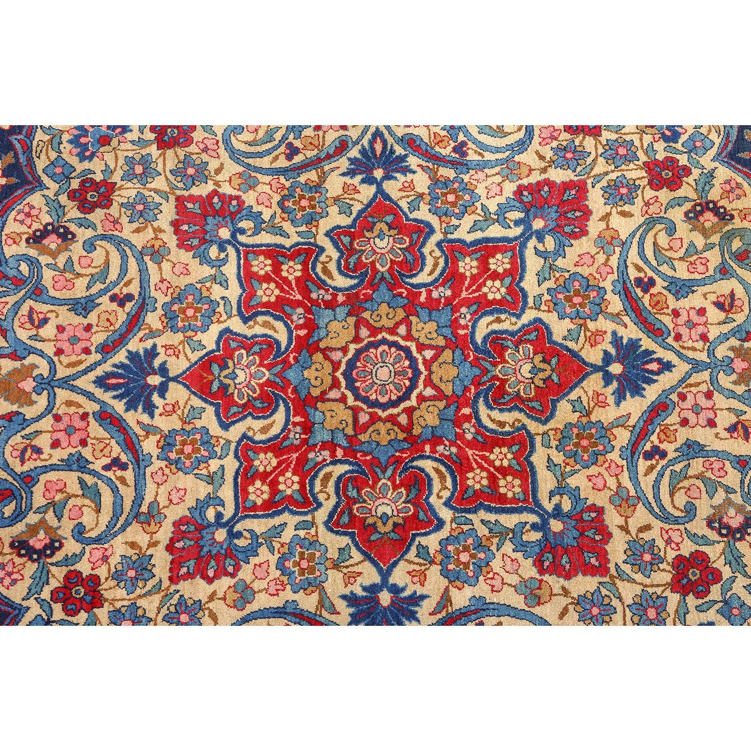 Antiker persischer Isfahan-Teppich - Größe: 14'4 X 10'2 (Handgeknüpft) im Angebot