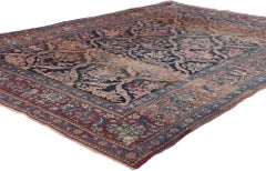 Antique Persian Isfahan Rug, Stately Decadence Meets Old World Charm