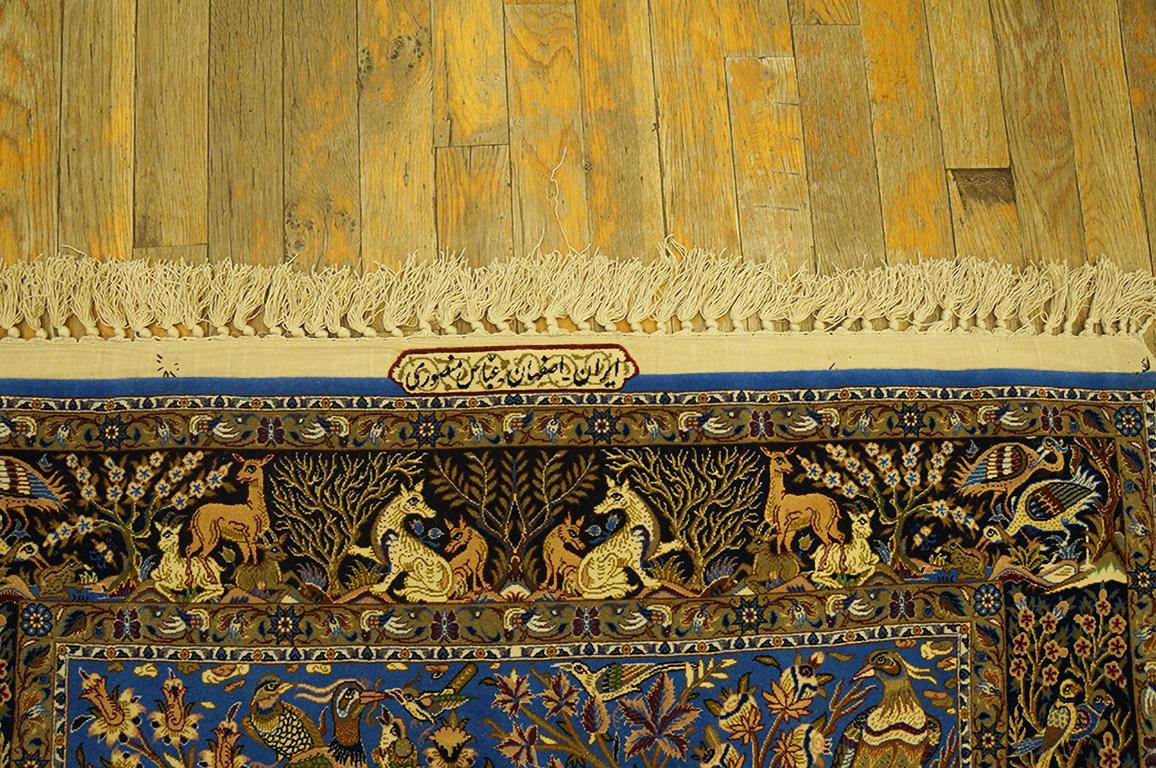 Mid 20th Century Persian Isfahan Silk Carpet ( 3' 2