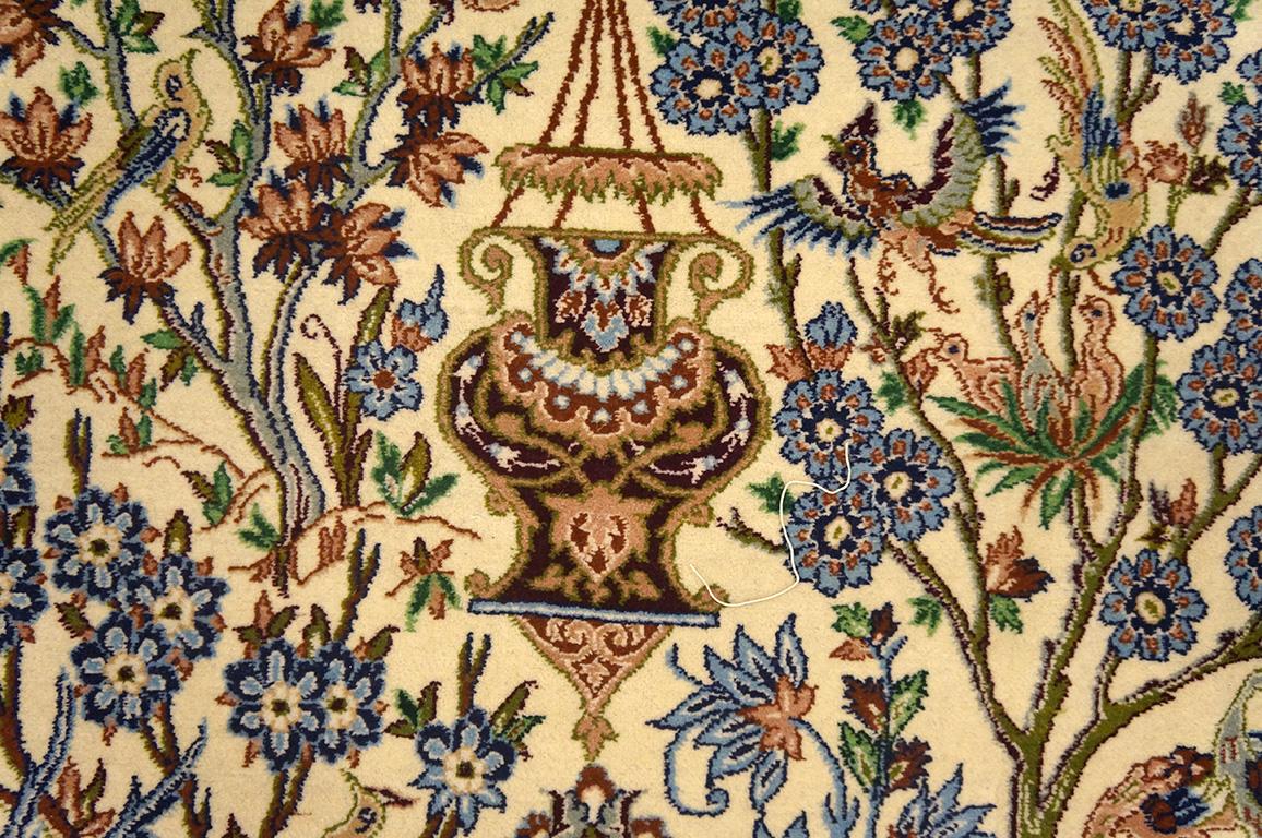 Hand-Knotted Mid 20th Century Persian Isfahan Carpet ( 3'7