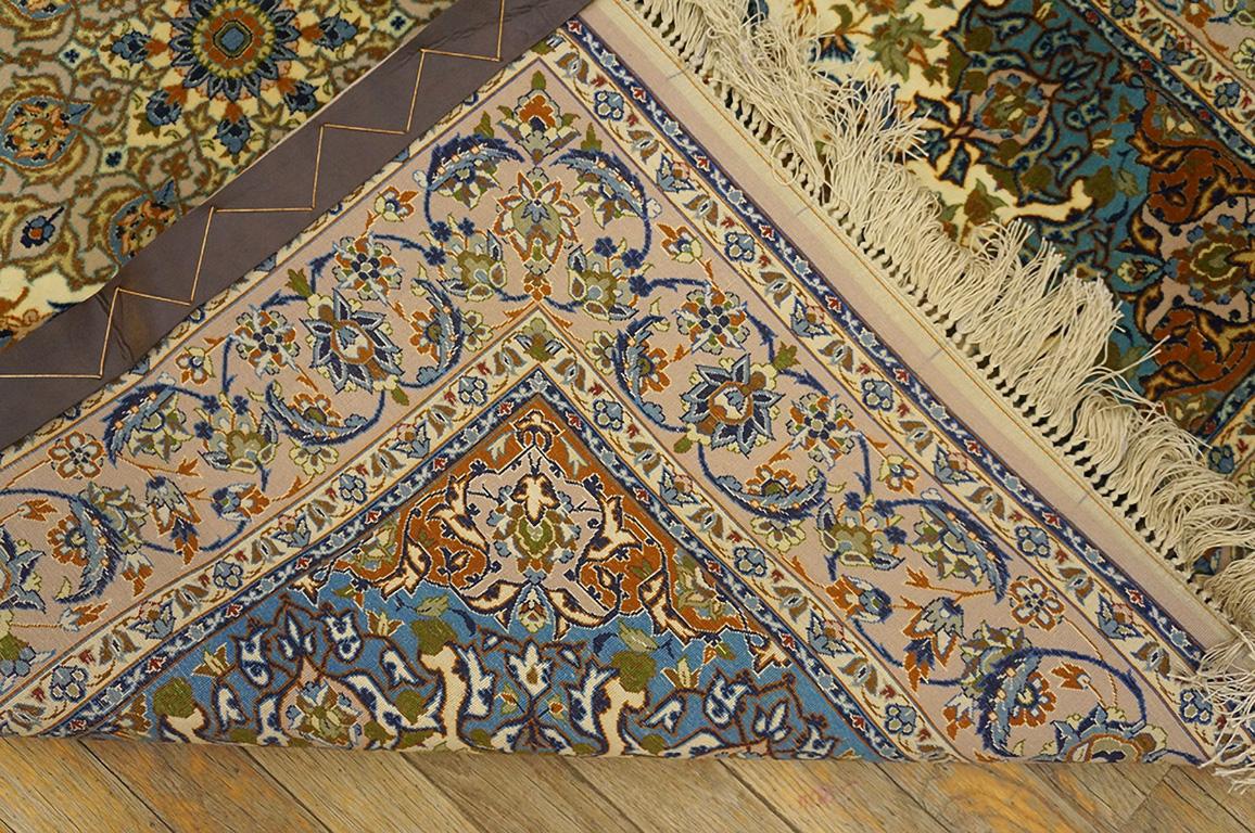 Antique Persian Isfahan Silk Rug 3' 8'' x 5' 1'' In Good Condition For Sale In New York, NY