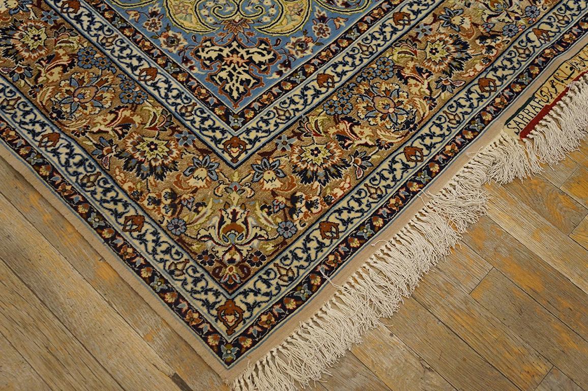 Persischer Isfahan-Teppich von „Sarraf Mamoury“ aus der Mitte des 20. Jahrhunderts (5' x 8'153 x 243) im Zustand „Gut“ im Angebot in New York, NY