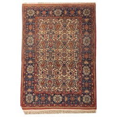 Antiker persischer Isphahan-Teppich, um 1900