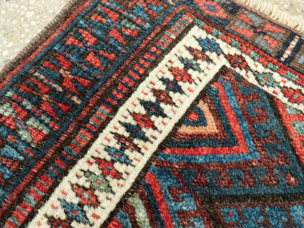 20th Century Small Tribal Antique Persian Jaff Kurd Rug