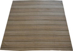 Traditonal Antique 1900s Wool Persian Jajim Kilim Rug, 9' x 9'