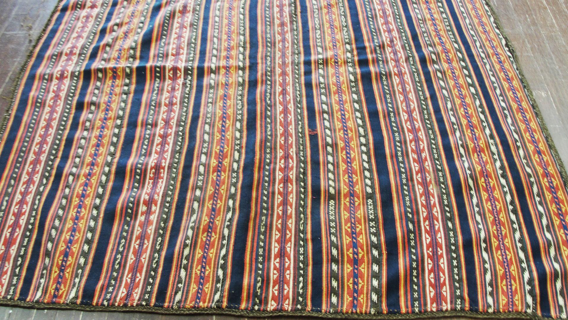 Hand-Woven Antique Persian Jajim Kilim Persian Carpet For Sale