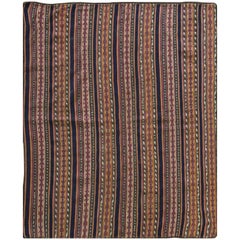 Antique Persian Jajim Kilim Persian Carpet