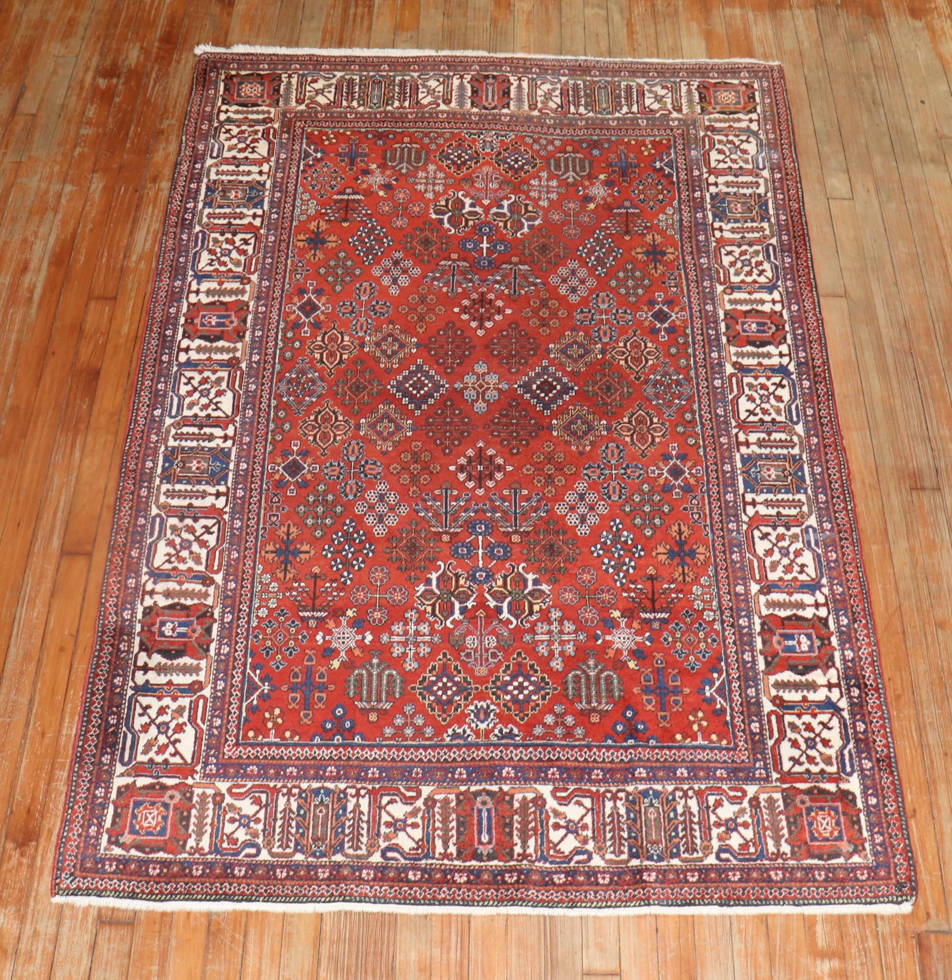 Tabriz Antique Persian Joshegan Rug For Sale