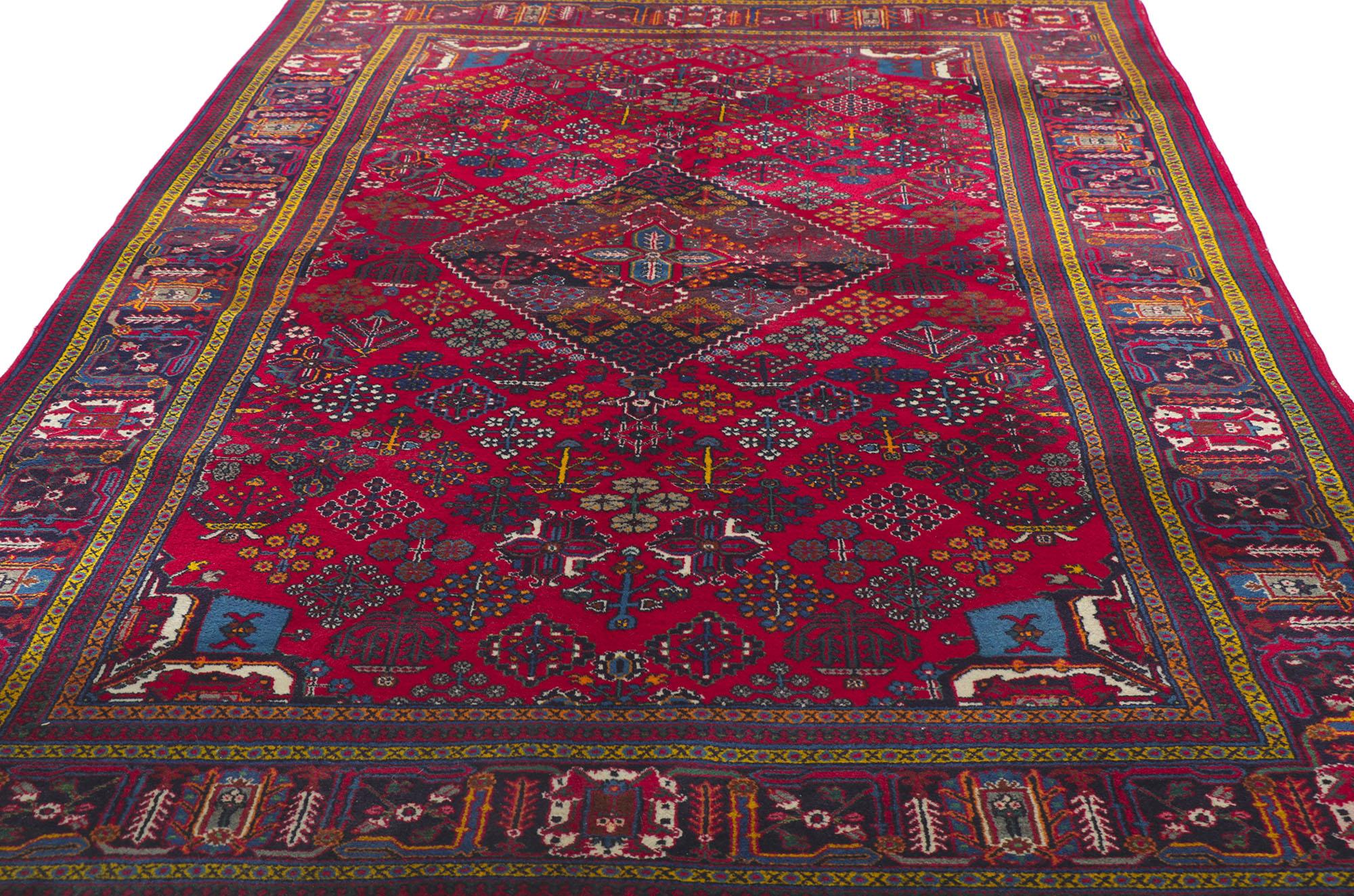 Hand-Knotted Antique Persian Joshegan Rug For Sale