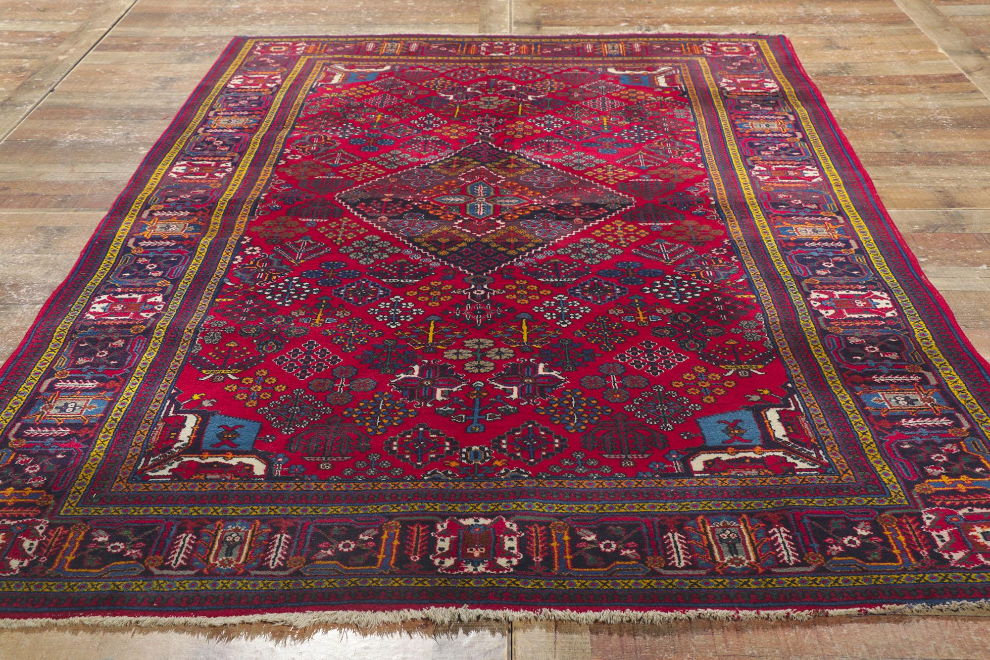Wool Antique Persian Joshegan Rug For Sale