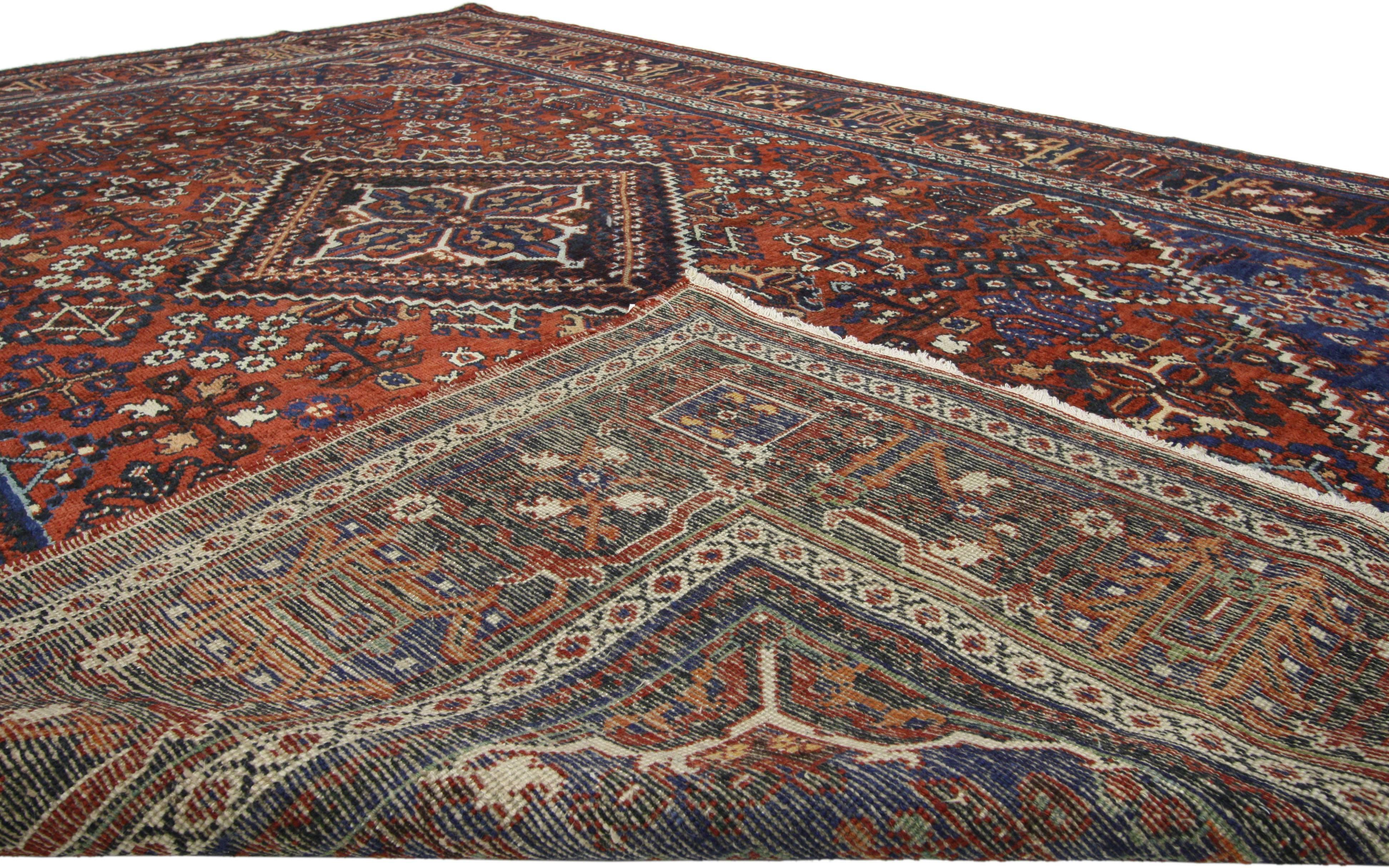 Hand-Knotted Antique Persian Joshegan Rug For Sale