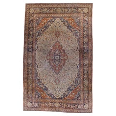 Antique Persian Jozan Farhan Sarouk 10'x14' Floral Oriental Wool Rug C1920