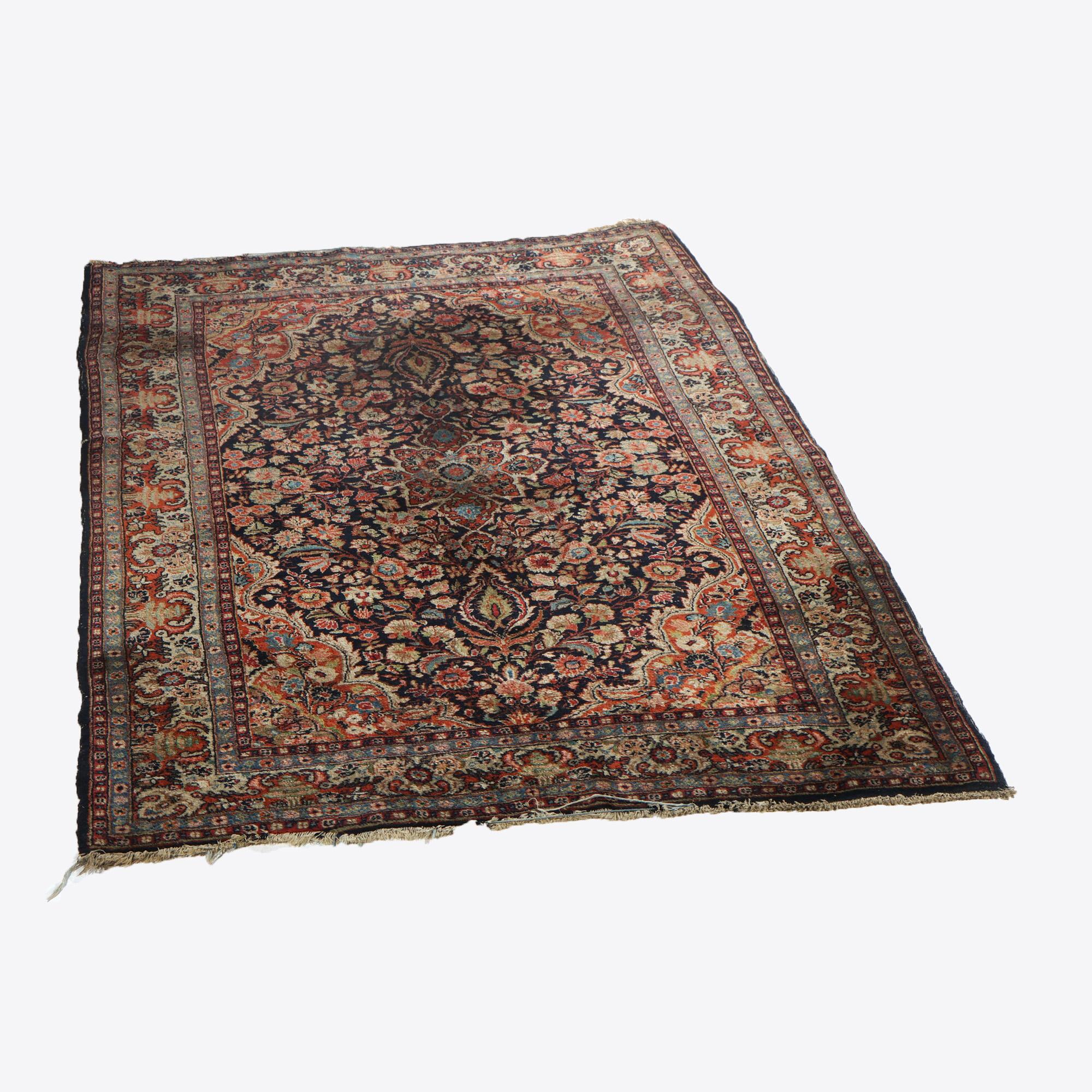 Antike persische Jozan Sarouk 5'x7' Wollteppich mit Allover Floral Design C1920

Maße - 51 1/4