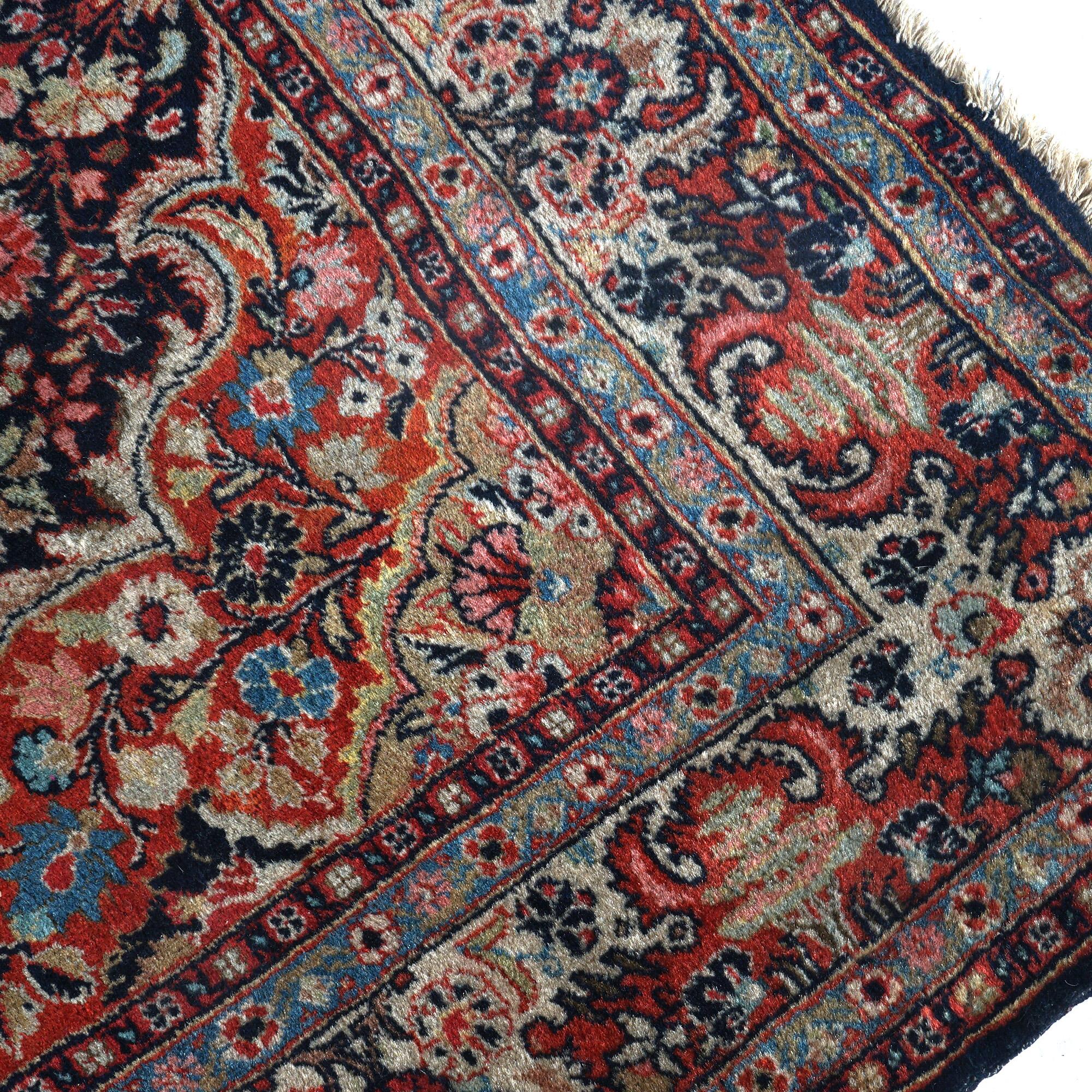 Antike persische Jozan Sarouk 5'x7' Wollteppich mit Allover Floral Design C1920 im Angebot 1