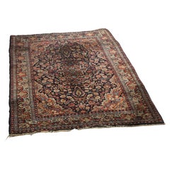 Antique Persian Jozan Sarouk 5'x7' Wool Rug with Allover Floral Design C1920