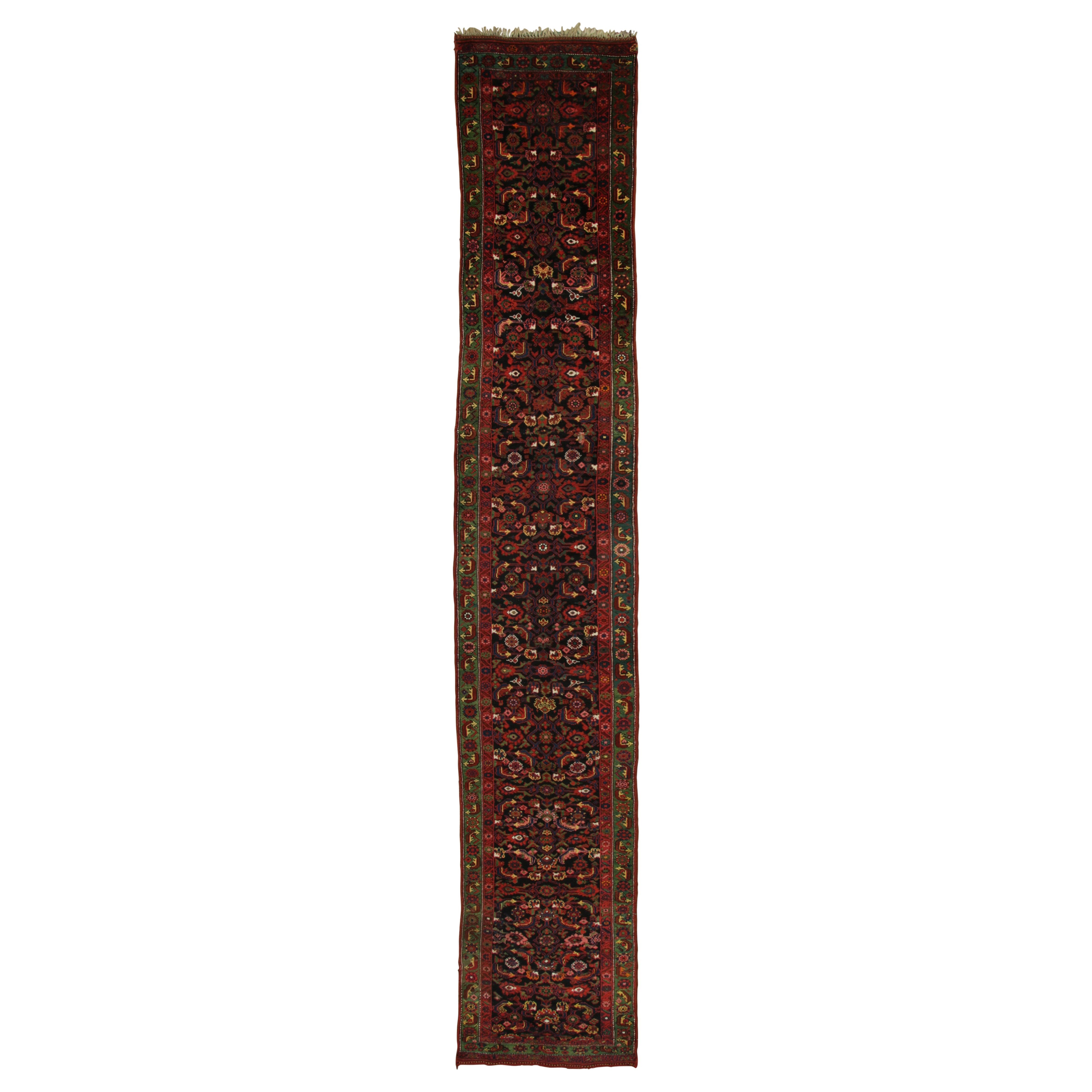 Antique Persian Karabagh Extra-Long Runner with Floral Medallions - Rug 
Kilim For Sale