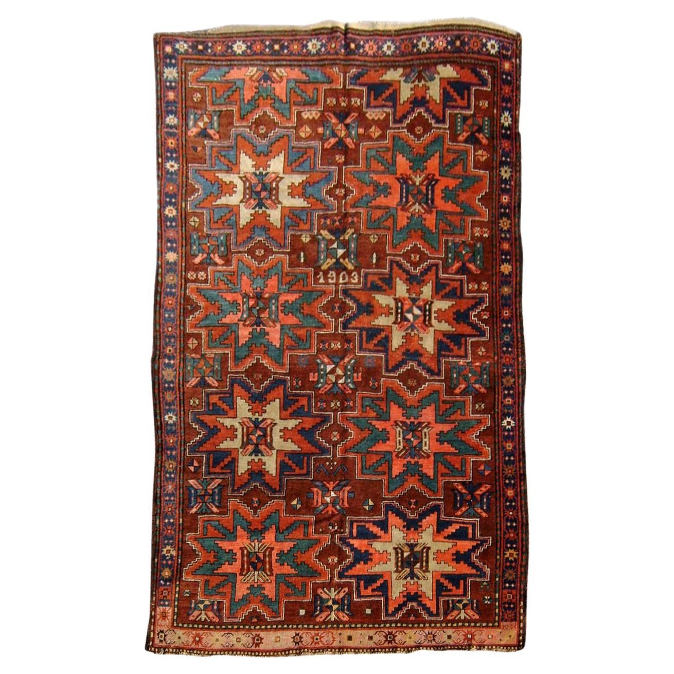 Antique Persian Karabagh Rug, Early 20th Century For Sale