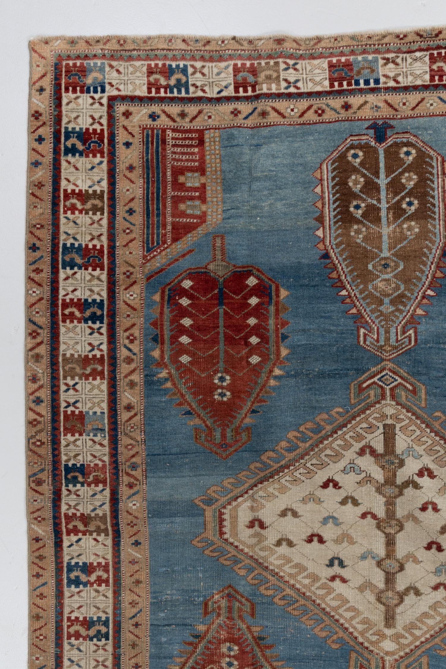 Hand-Woven Antique Persian Karabagh Rug For Sale