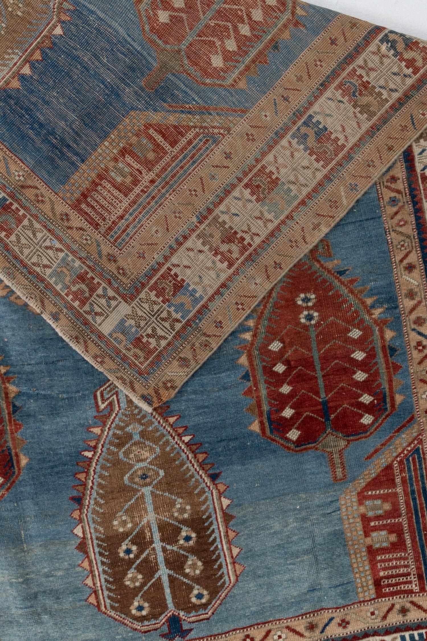 Antique Persian Karabagh Rug In Good Condition For Sale In West Palm Beach, FL