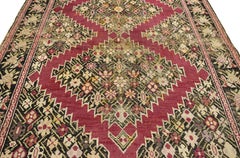 Antique Persian Karabakh Rug, Persian Gharabagh Accent Rug with Old World Style