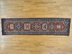 1910s Red Antique Zoroastrian Karabakh Runner Rug - 3'7" x 14'2"
