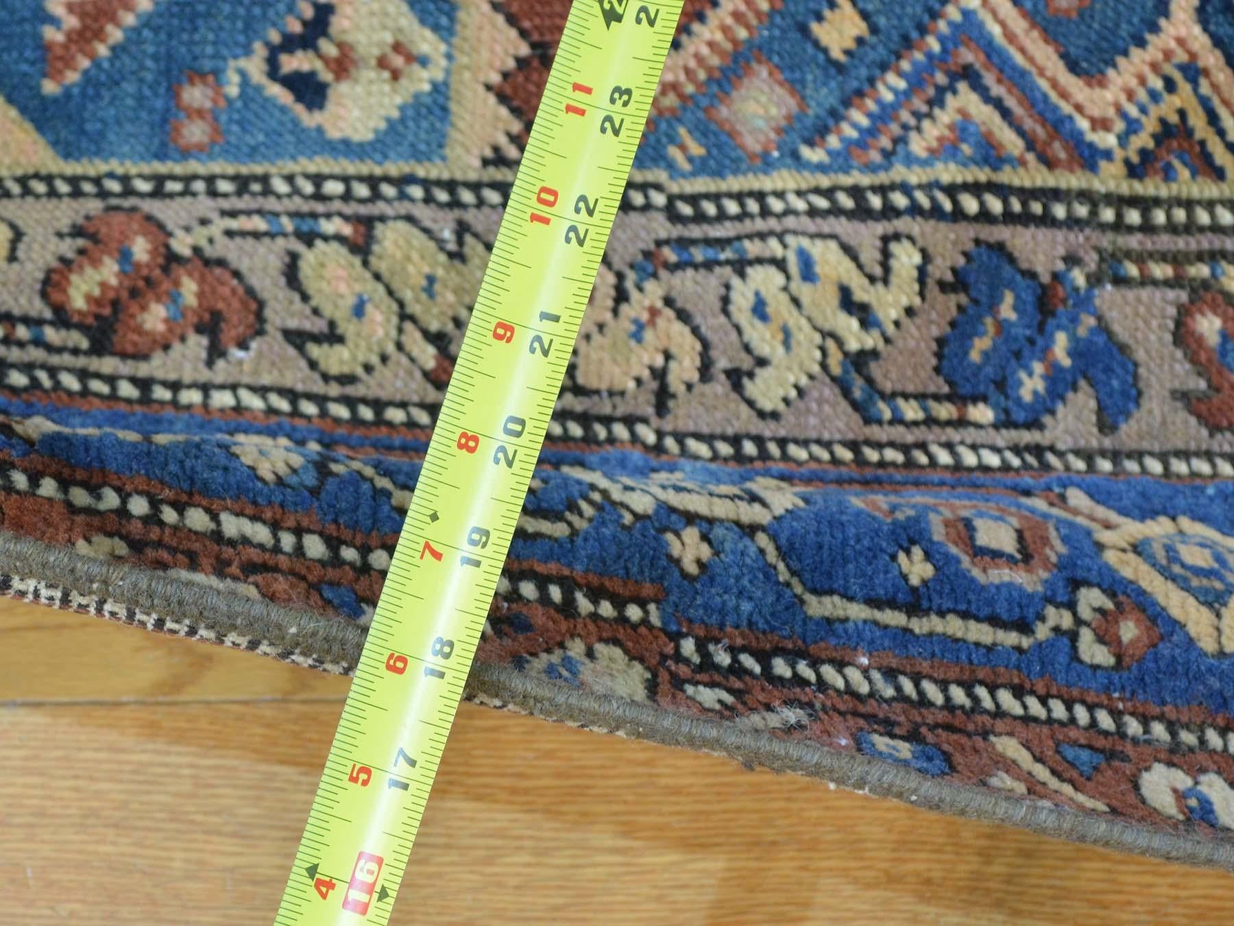 Persiano Tappeto Runner Karabakh rosso antico degli anni '10 - 3'7