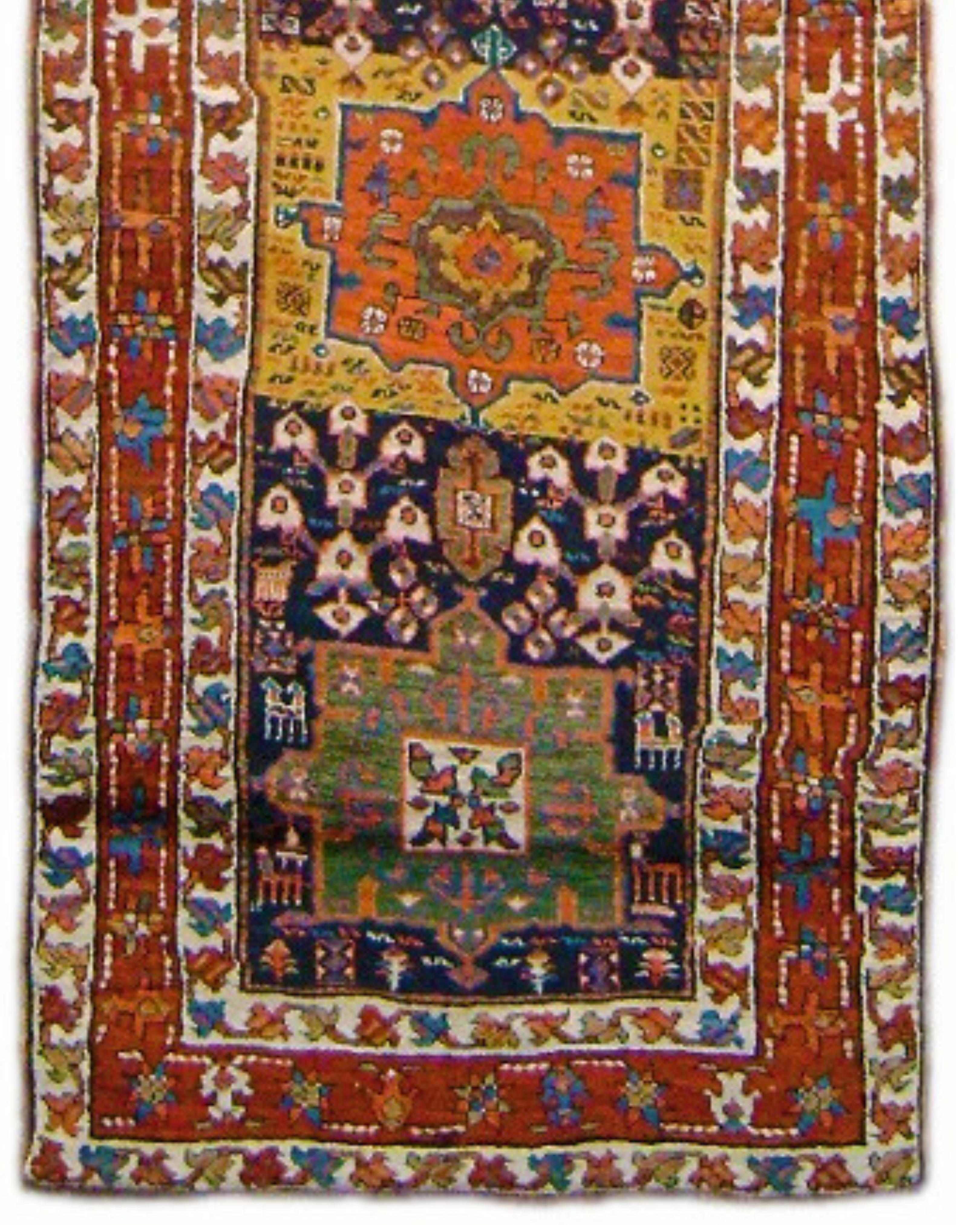 Hand-Woven Antique Persian Karadagh Rug, 19th Century For Sale