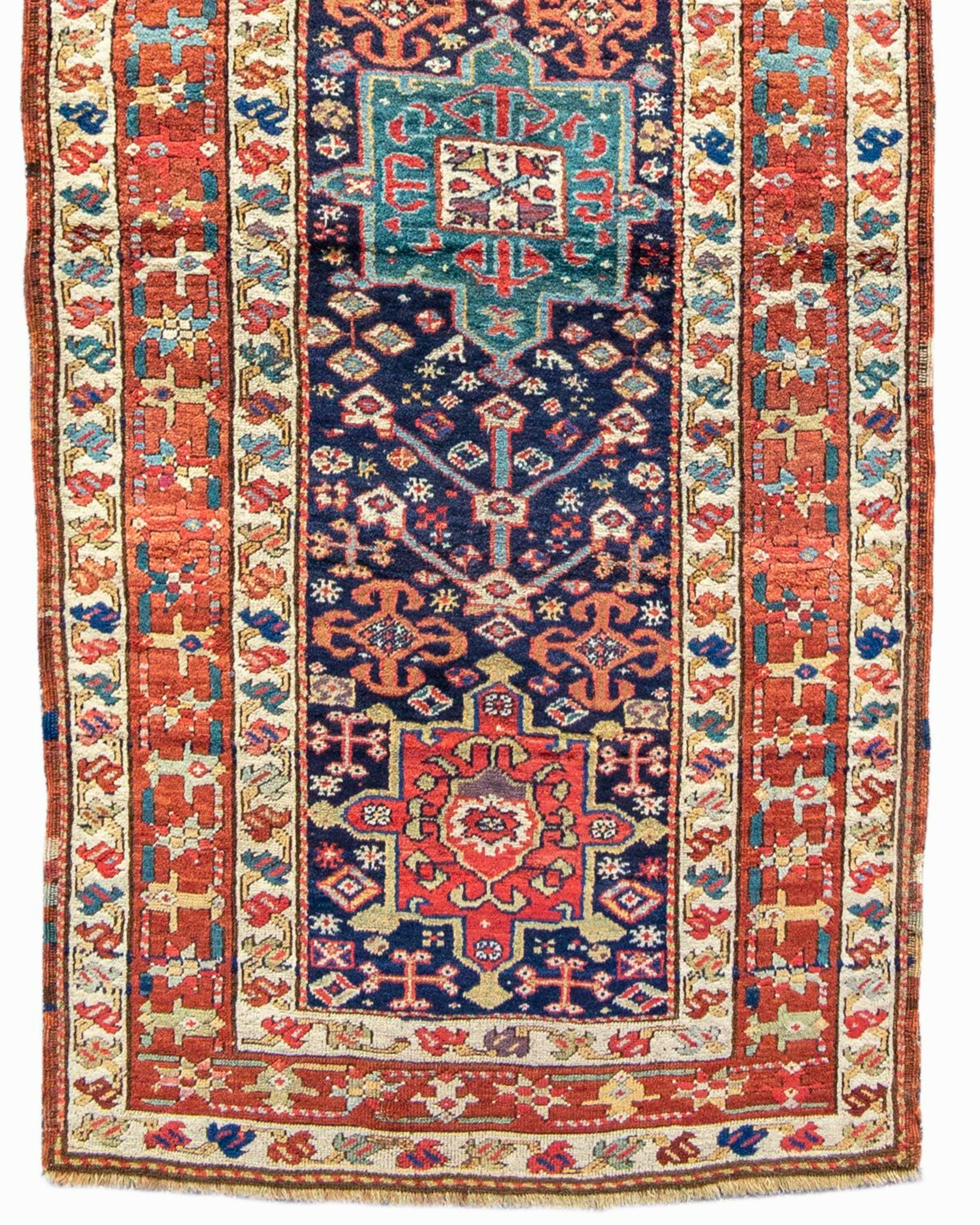 Wool Antique Persian Karadagh Runner, 19th Century For Sale