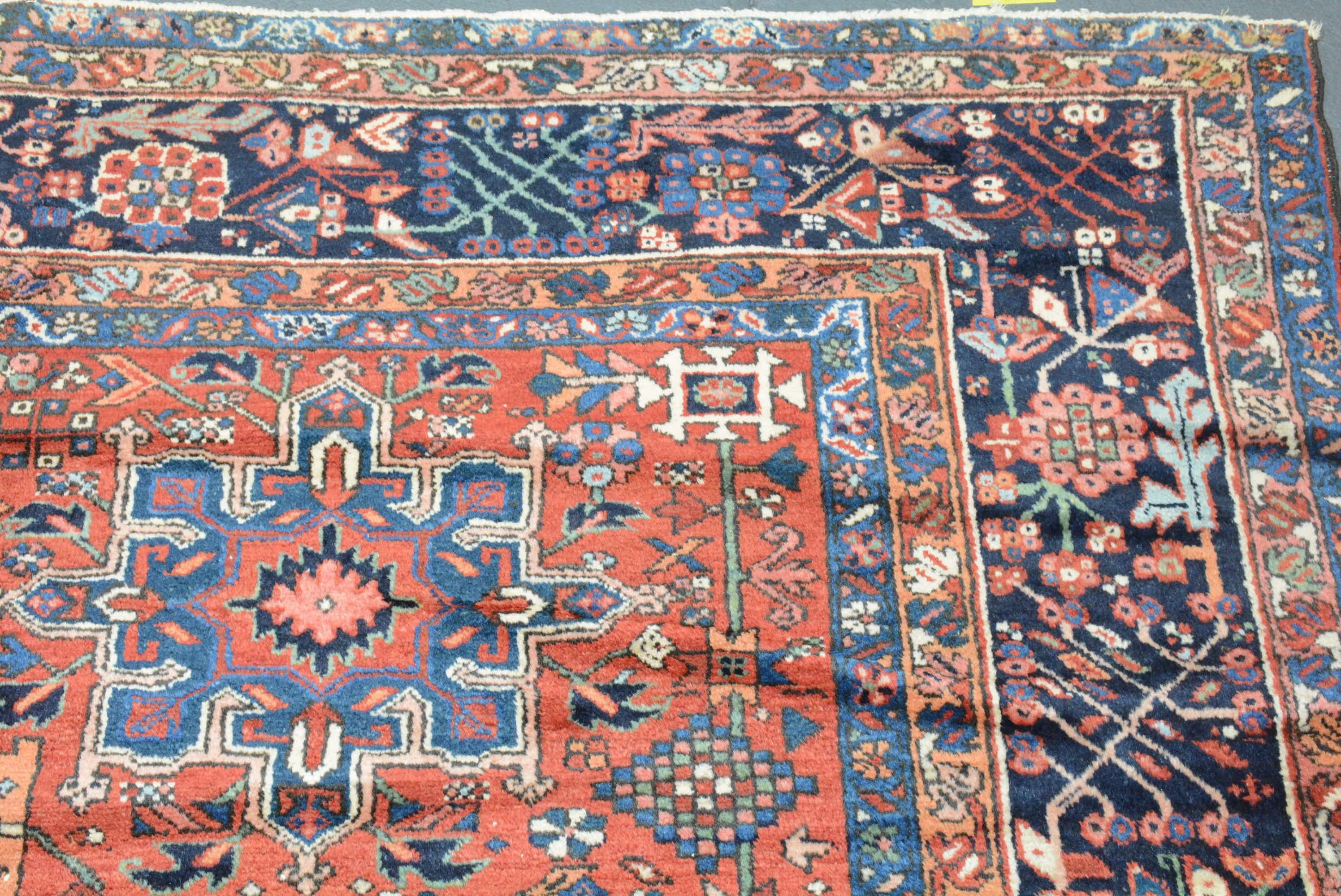 Wool Antique Persian Karadja Carpet For Sale