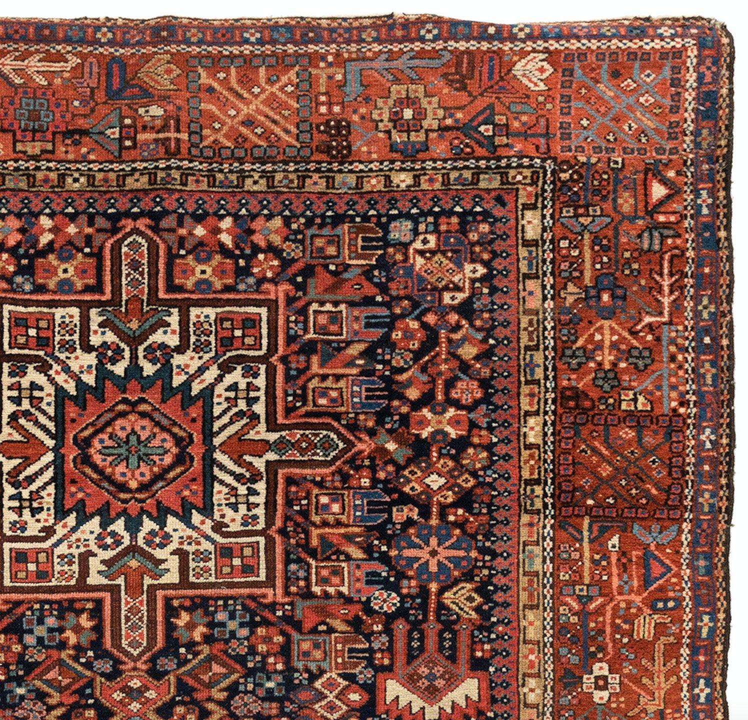 Antiker persischer Karaja-Heriz-Serapi-Teppich aus den 1940er Jahren (Heriz Serapi) im Angebot