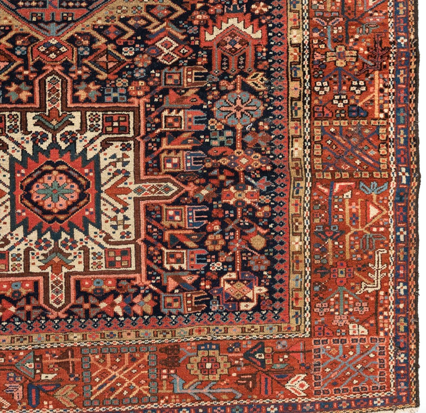 Antiker persischer Karaja-Heriz-Serapi-Teppich aus den 1940er Jahren (Persisch) im Angebot