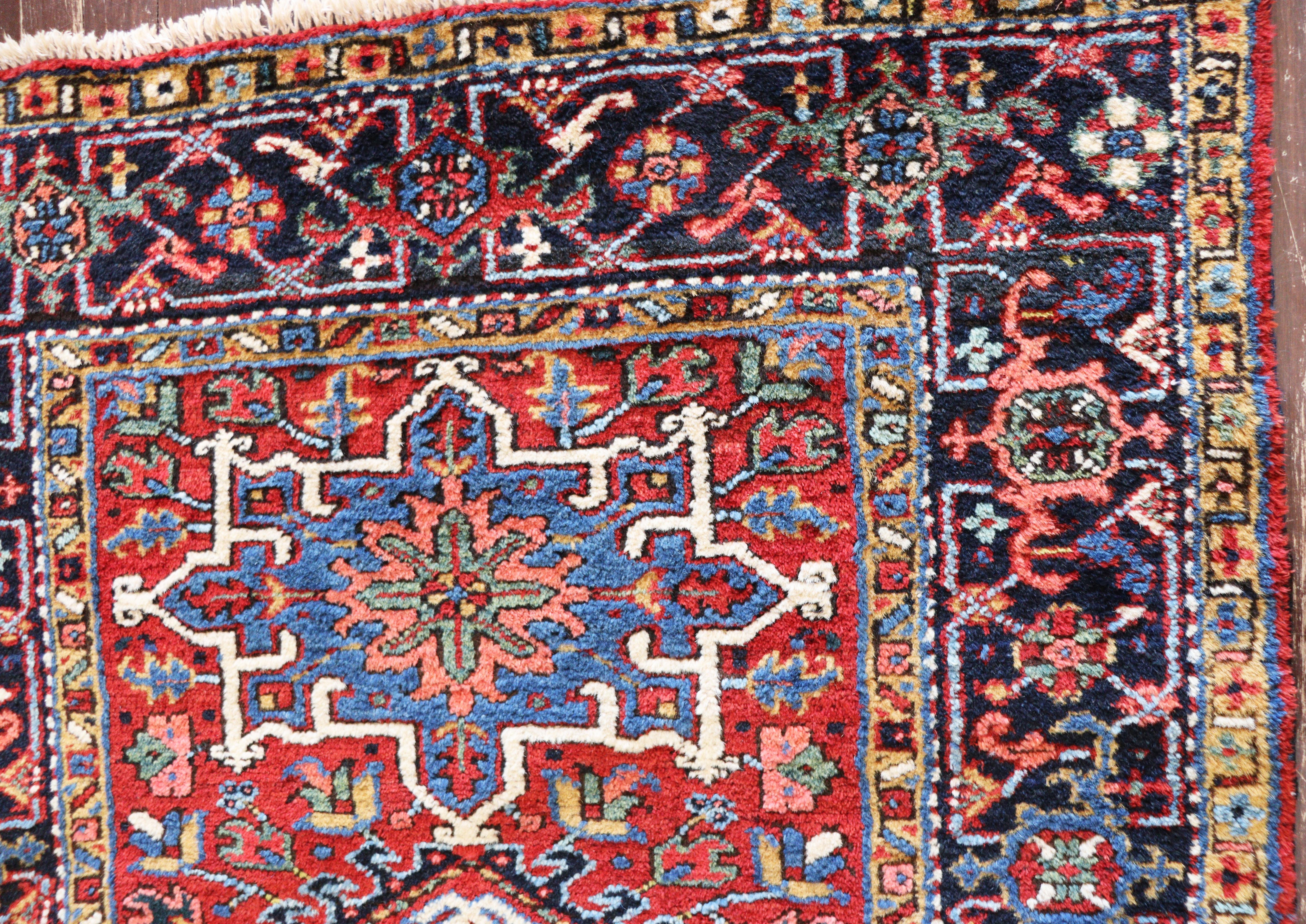 Antique Persian Karaja/ Heriz Rug, Excellent 3'6