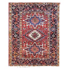 Tapis persan antique Karaja/Heriz, Excellent 3'6"" x 4'6""