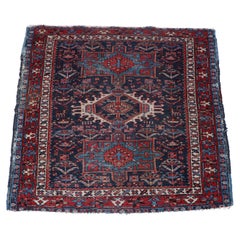 Antique Persian Karaja Oriental Wool Rug, circa 1930