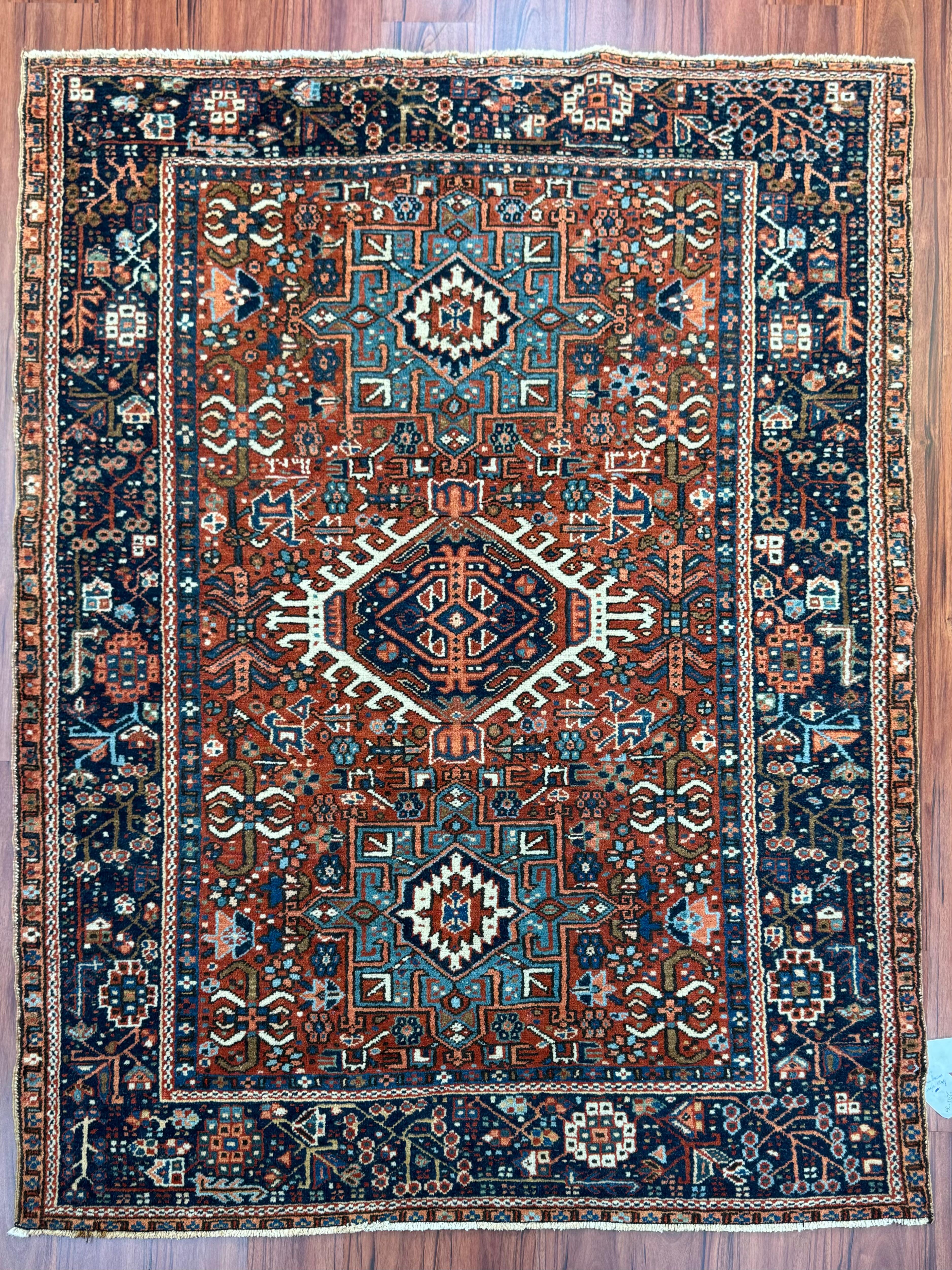 Antique Persian Karaja Rug For Sale 4