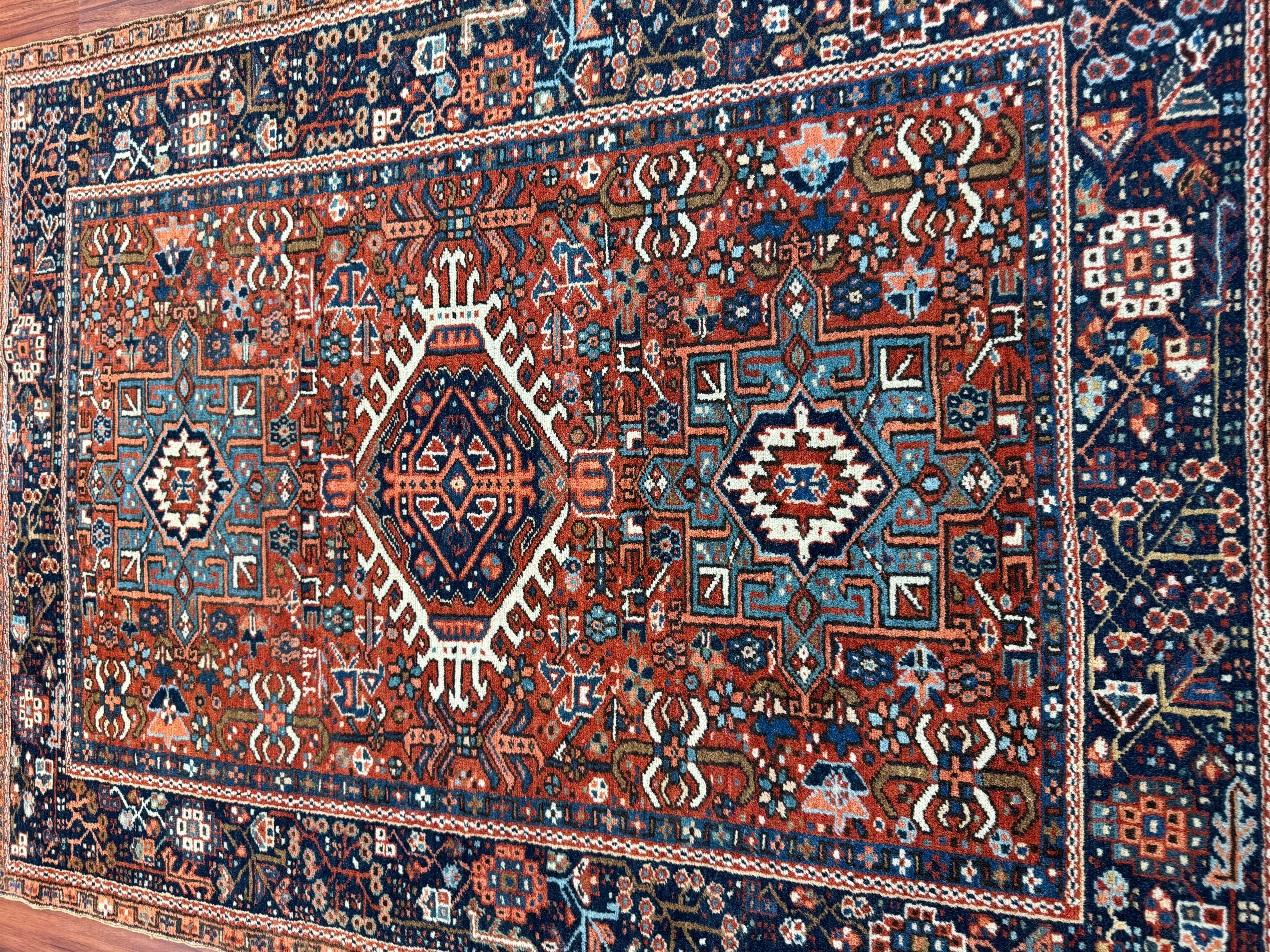 Antique Persian Karaja Rug For Sale 5