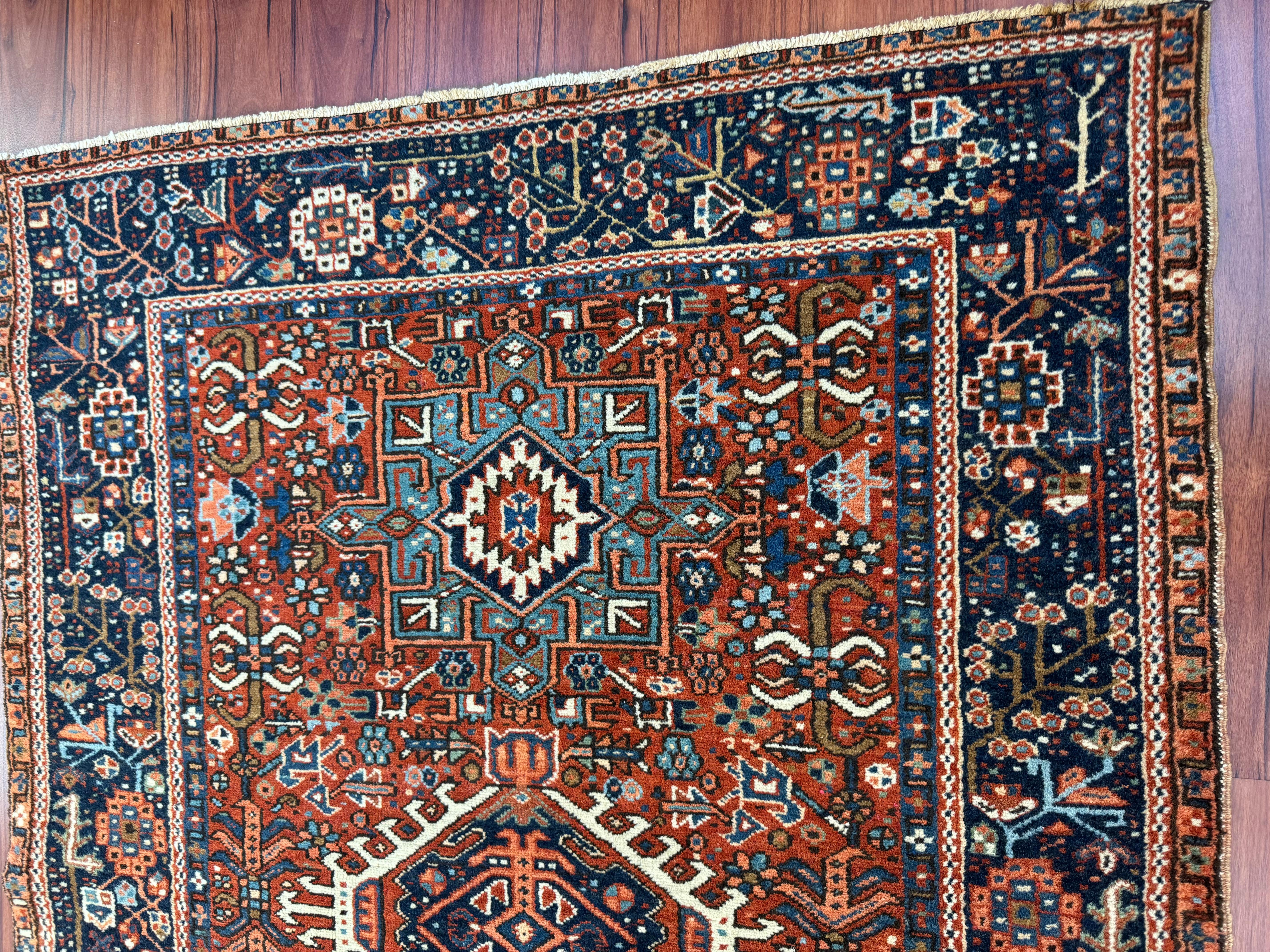 Antique Persian Karaja Rug For Sale 6