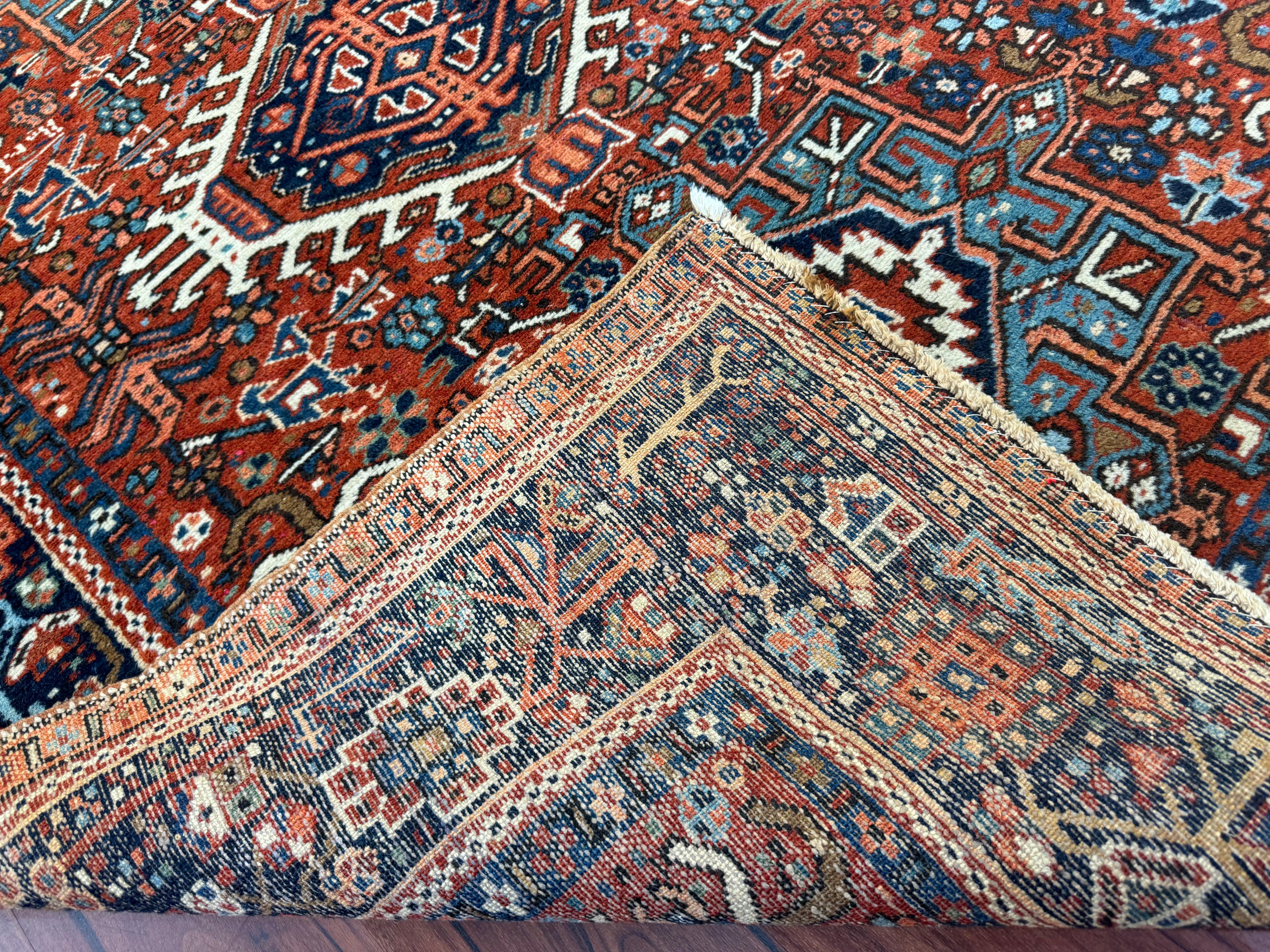 Hand-Woven Antique Persian Karaja Rug For Sale