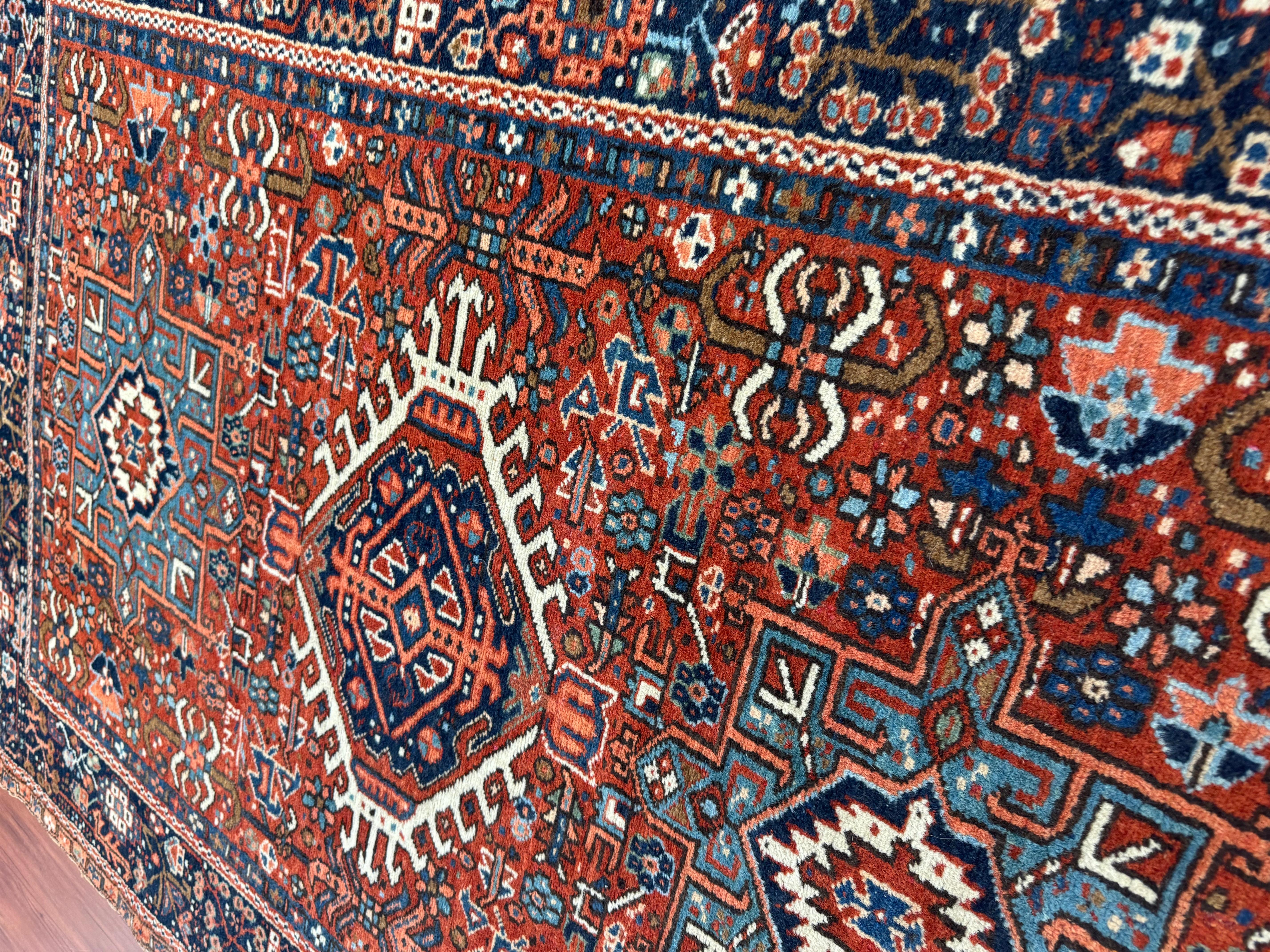 Antique Persian Karaja Rug In Good Condition For Sale In Gainesville, VA