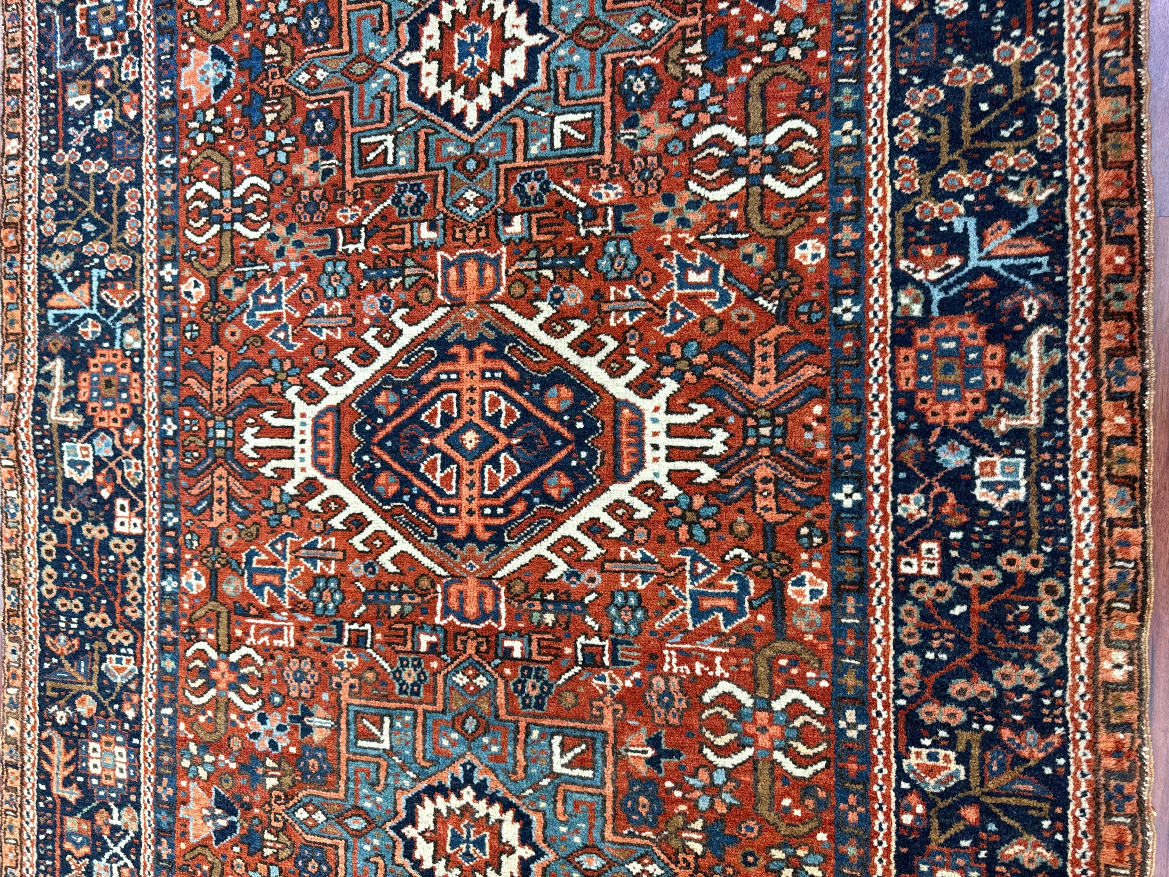 Antique Persian Karaja Rug For Sale 1