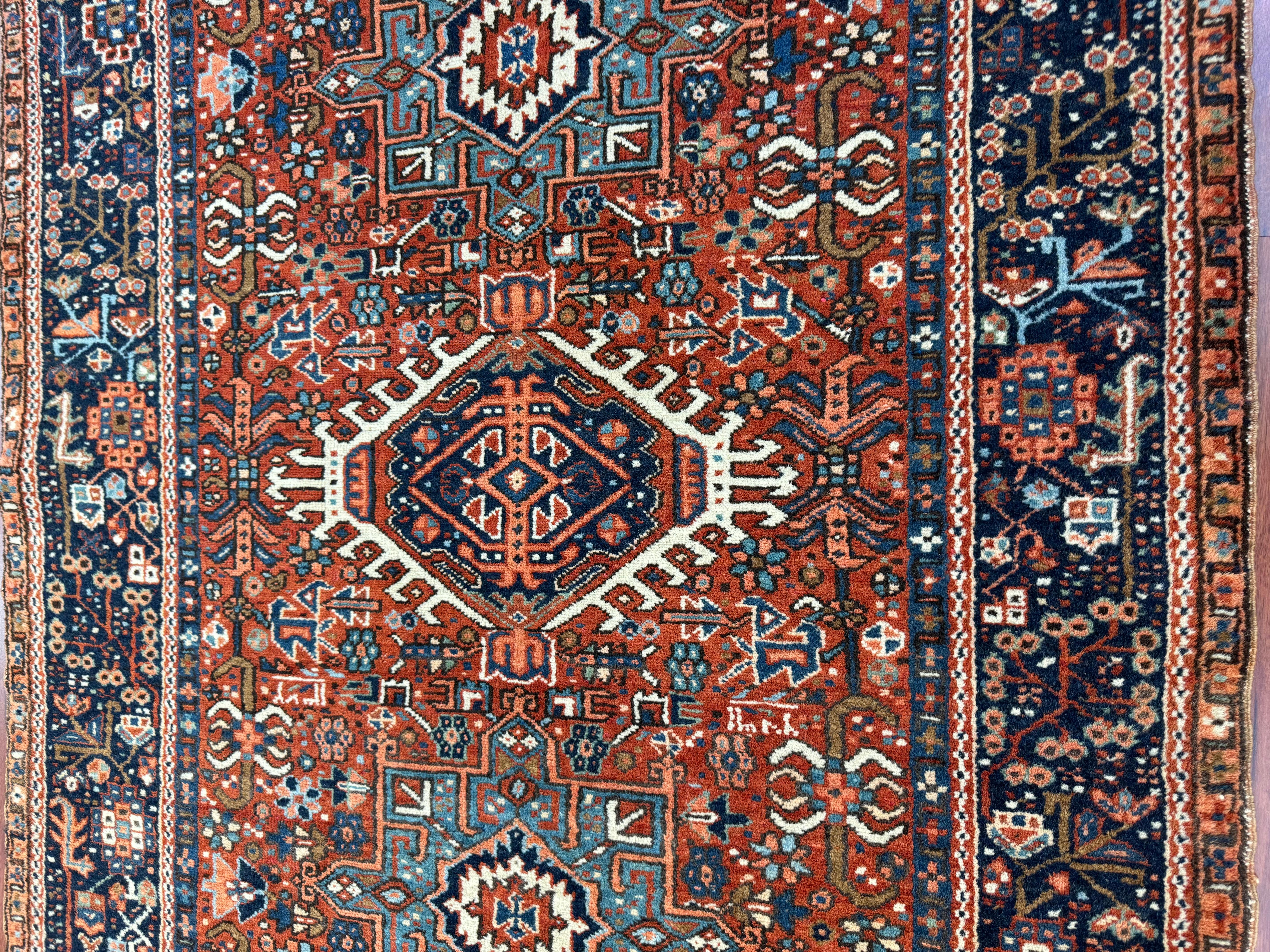 Antique Persian Karaja Rug For Sale 3