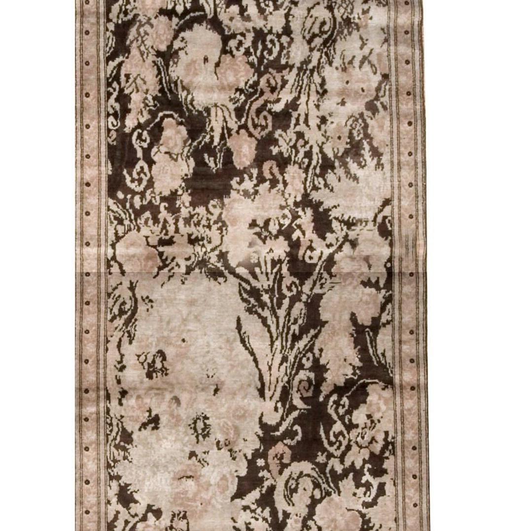 Hand-Knotted Antique Caucasian Karabagh Rug Runner circa 1900  3'7 x 15' For Sale