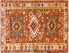 Antique Persian Karaja Serapi, Heriz, Amazing Colors