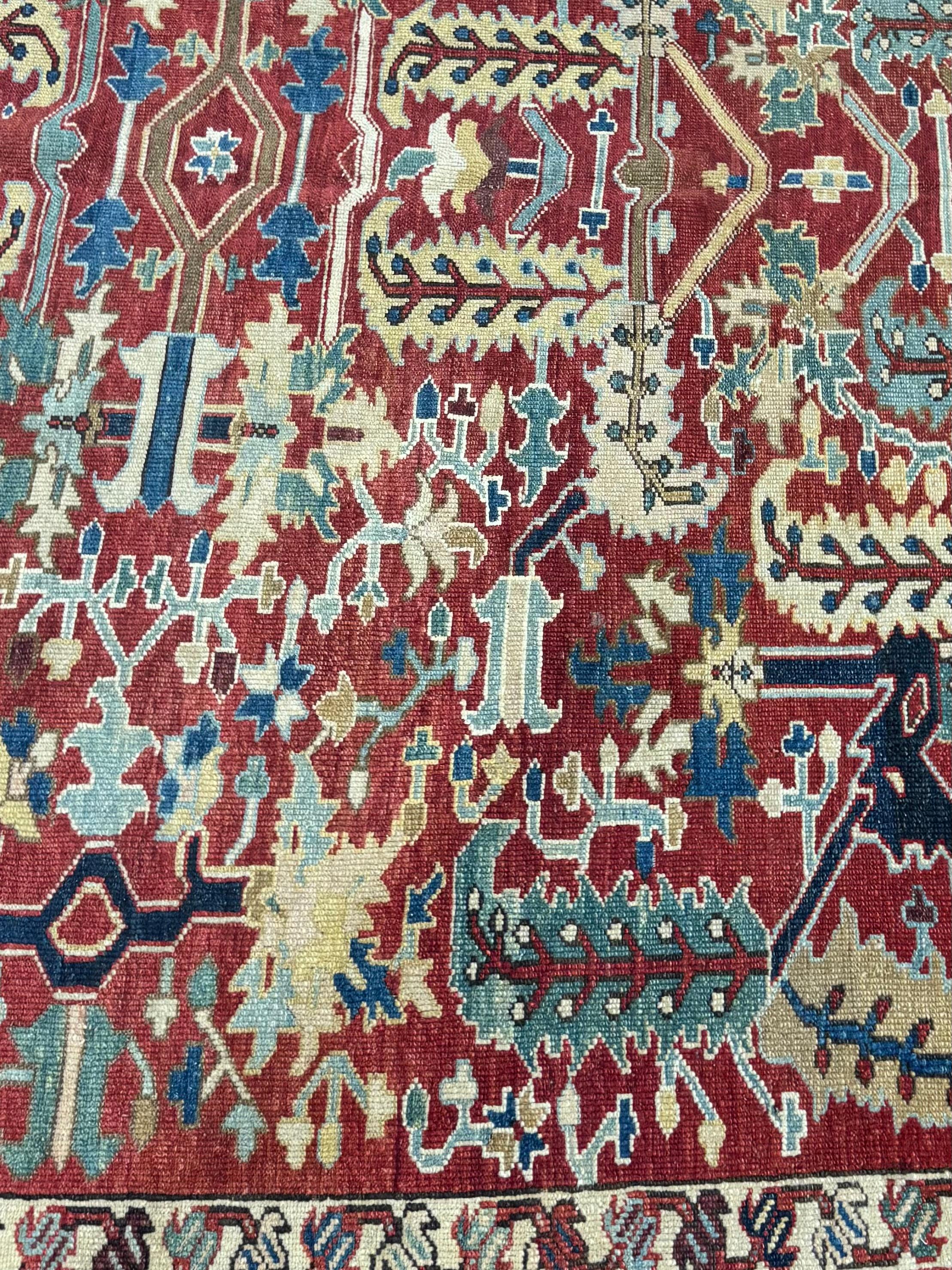Antiker persischer Karaja-Serapi-Teppich im Angebot 13