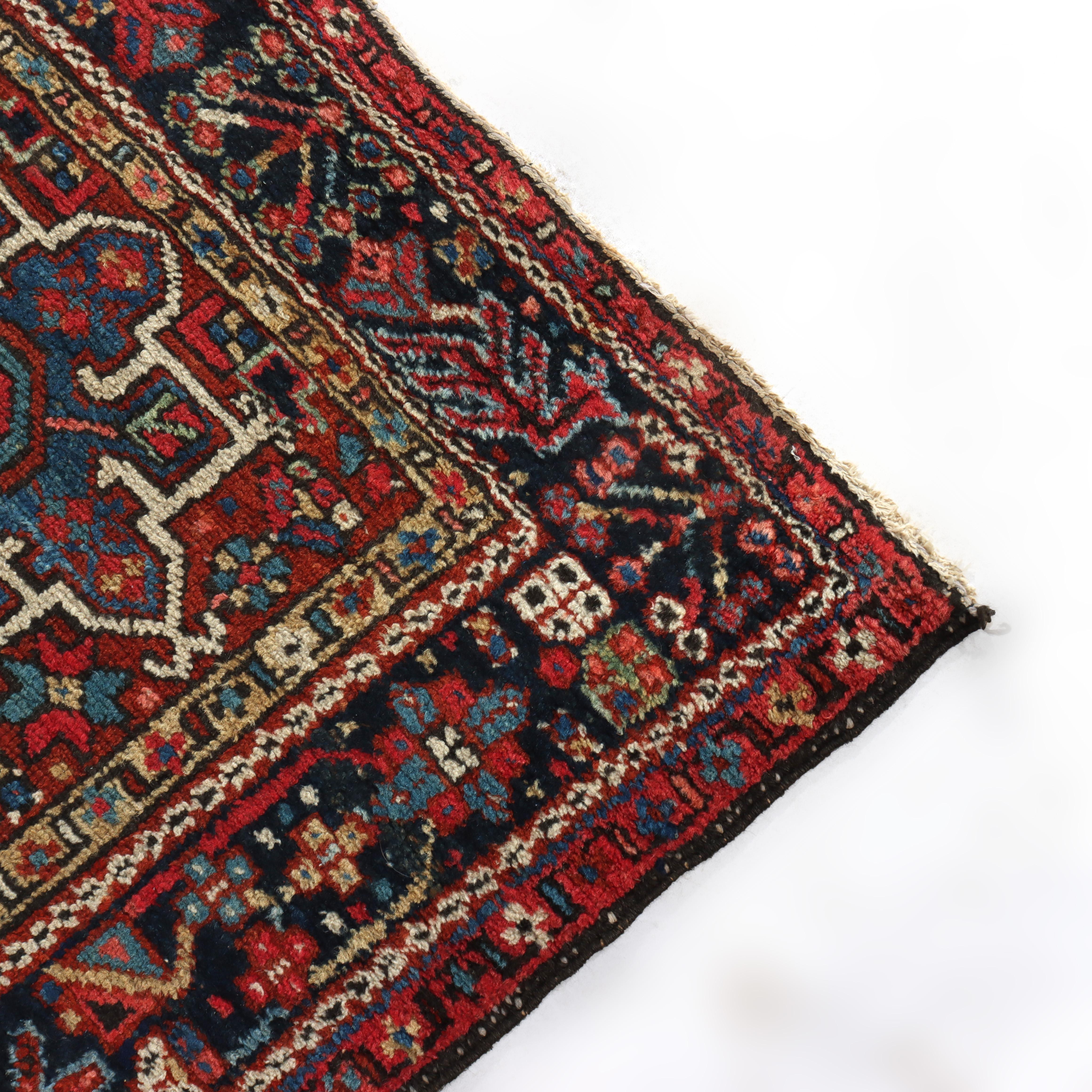 Antique Persian Karaja Throw Rug C1930 For Sale 2