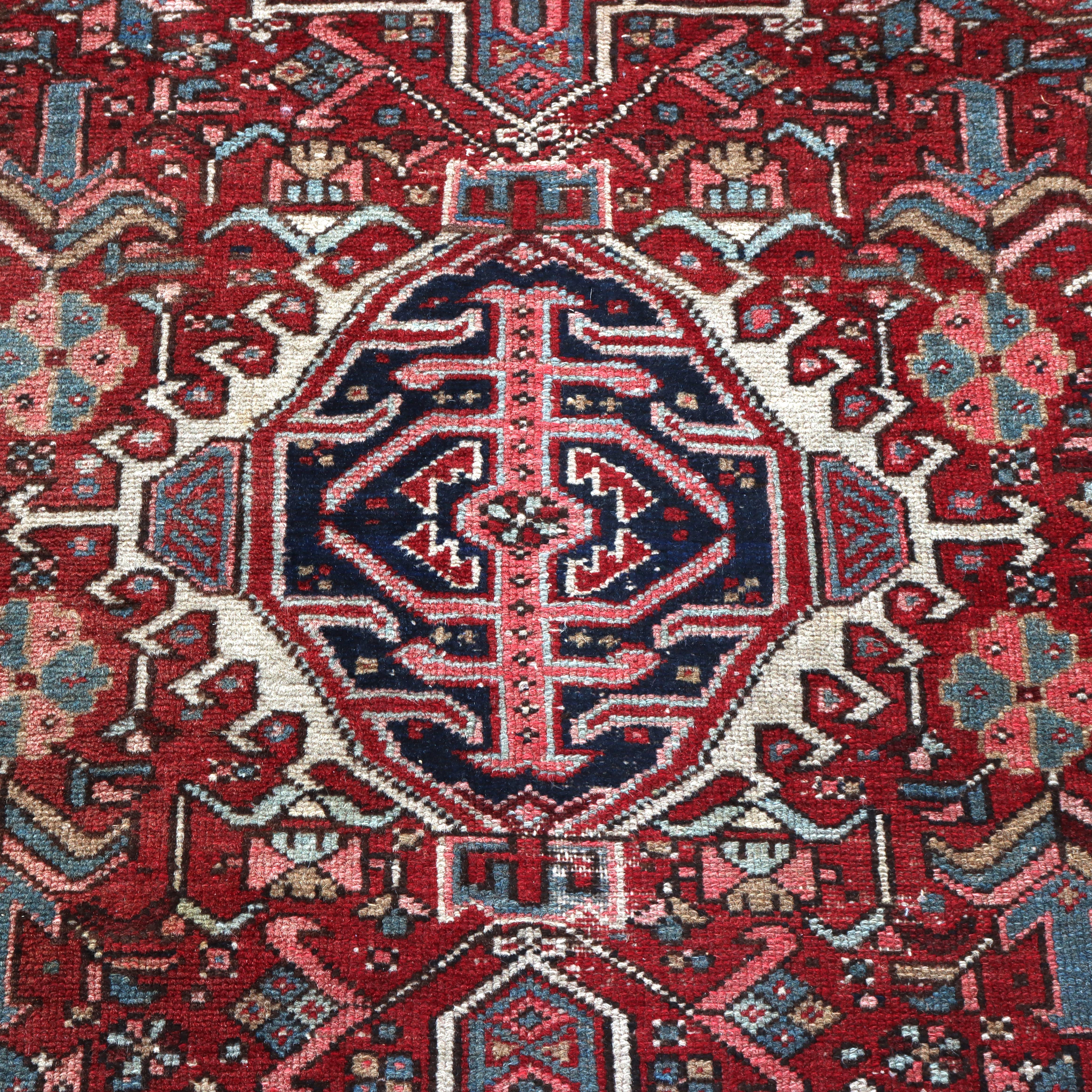 Antique Persian Karaja Throw Rug C1930 For Sale 2