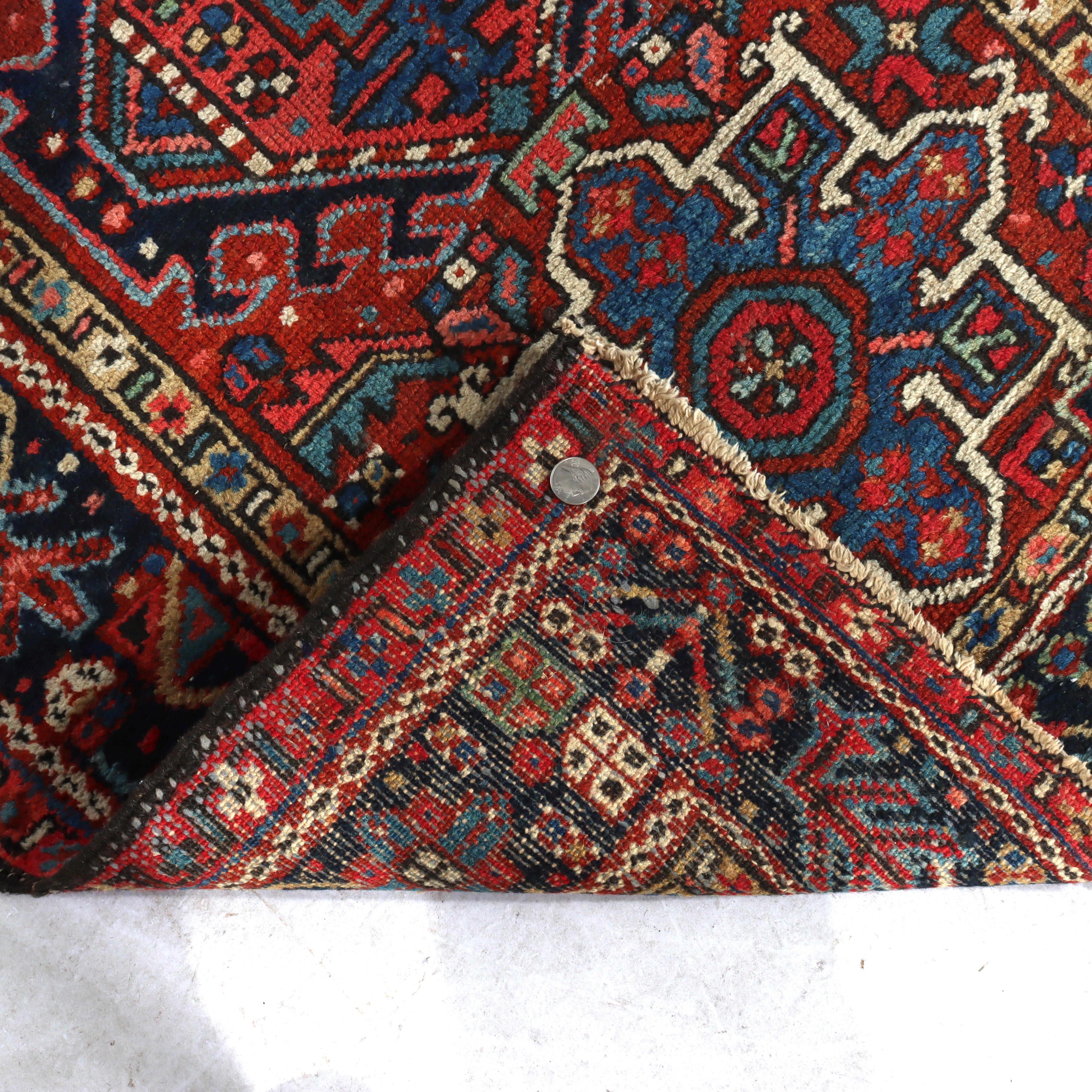 Antique Persian Karaja Throw Rug C1930 For Sale 3