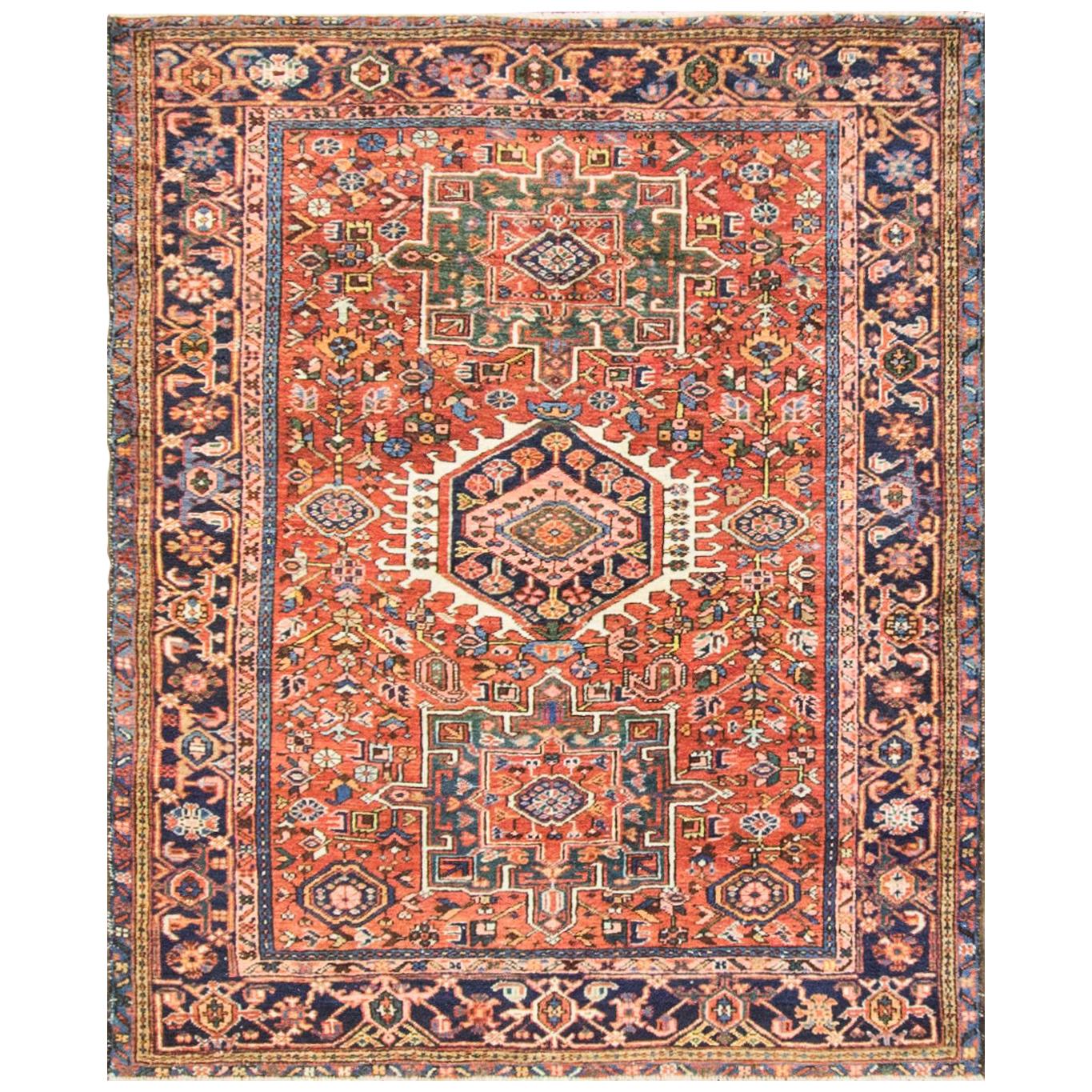 Antique Persian Karajah/Heriz/Serapi Rug, 4'10" x 6'1"